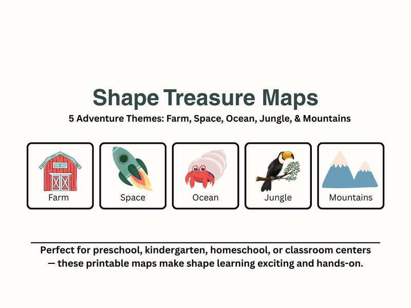 Shape Treasure Maps – 5 Adventure Themes